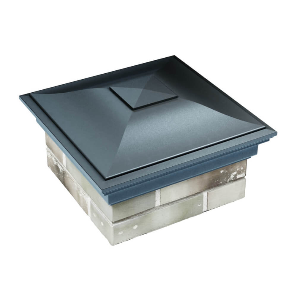 Колпак Zking Монблан Серый на столб 1.5х1.5 еврокирпича 0.7НФ (355х355мм) в Златоусте фото