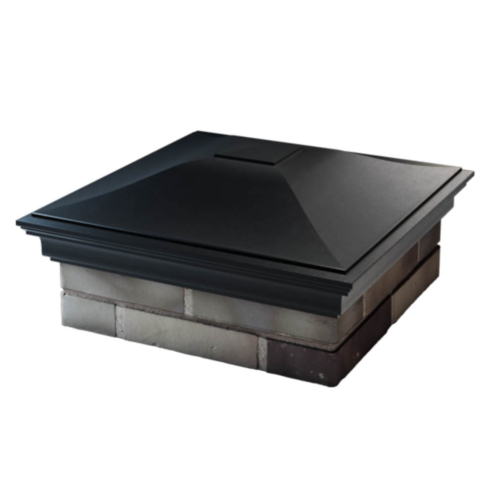 Колпак Zking Монблан Черный на столб 2х2 кирпича (515х515мм) в Златоусте фото