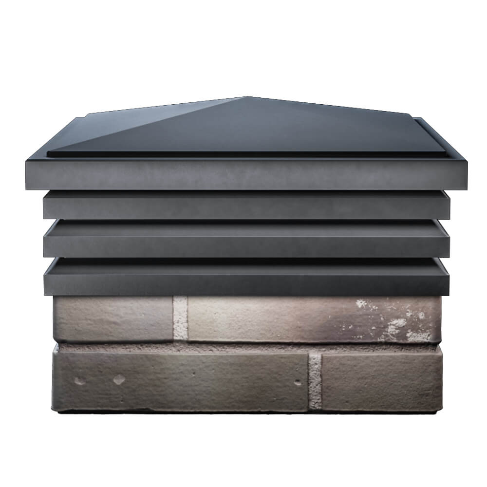 Колпак Zking Бона ХайТек Серый на столб 1.5х1.5 кирпича (385х385мм) Златоуст фото