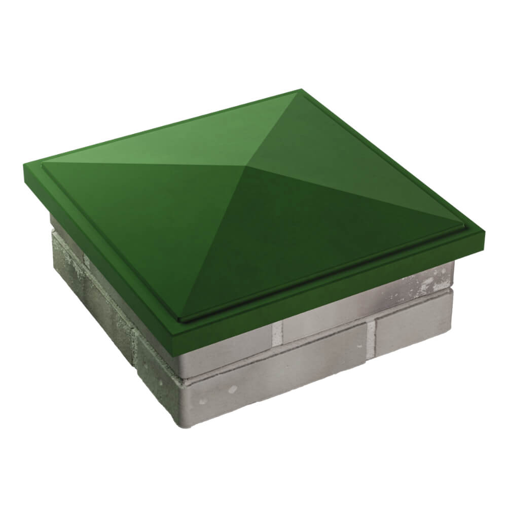 Колпак Zking БонаМоно Зеленый на столб 1.5х1.5 кирпича (385х385, 400х400мм) в Златоусте фото