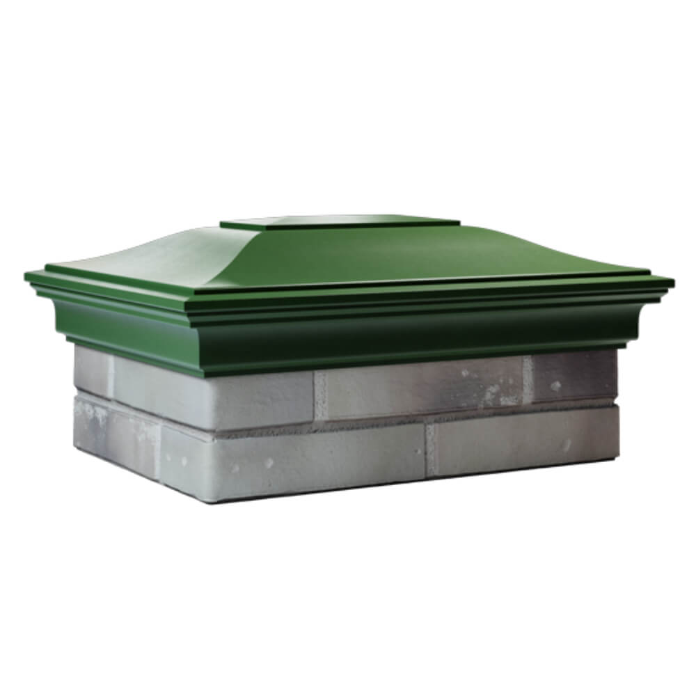 Колпак Zking Монблан Зеленый на столб 2х1.5 кирпича (515х385мм) в Златоусте фото