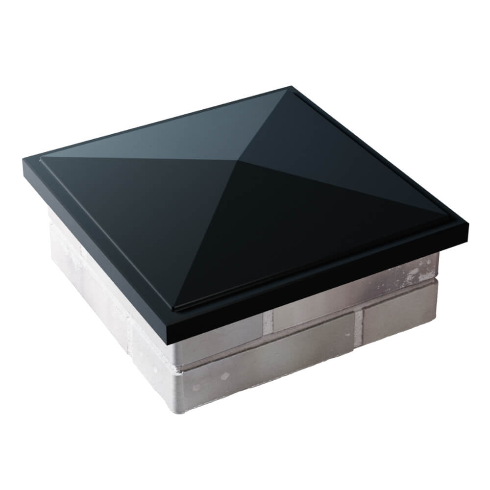 Колпак Zking БонаМоно Черный на столб 1.5х1.5 кирпича (385х385, 400х400мм) в Златоусте фото