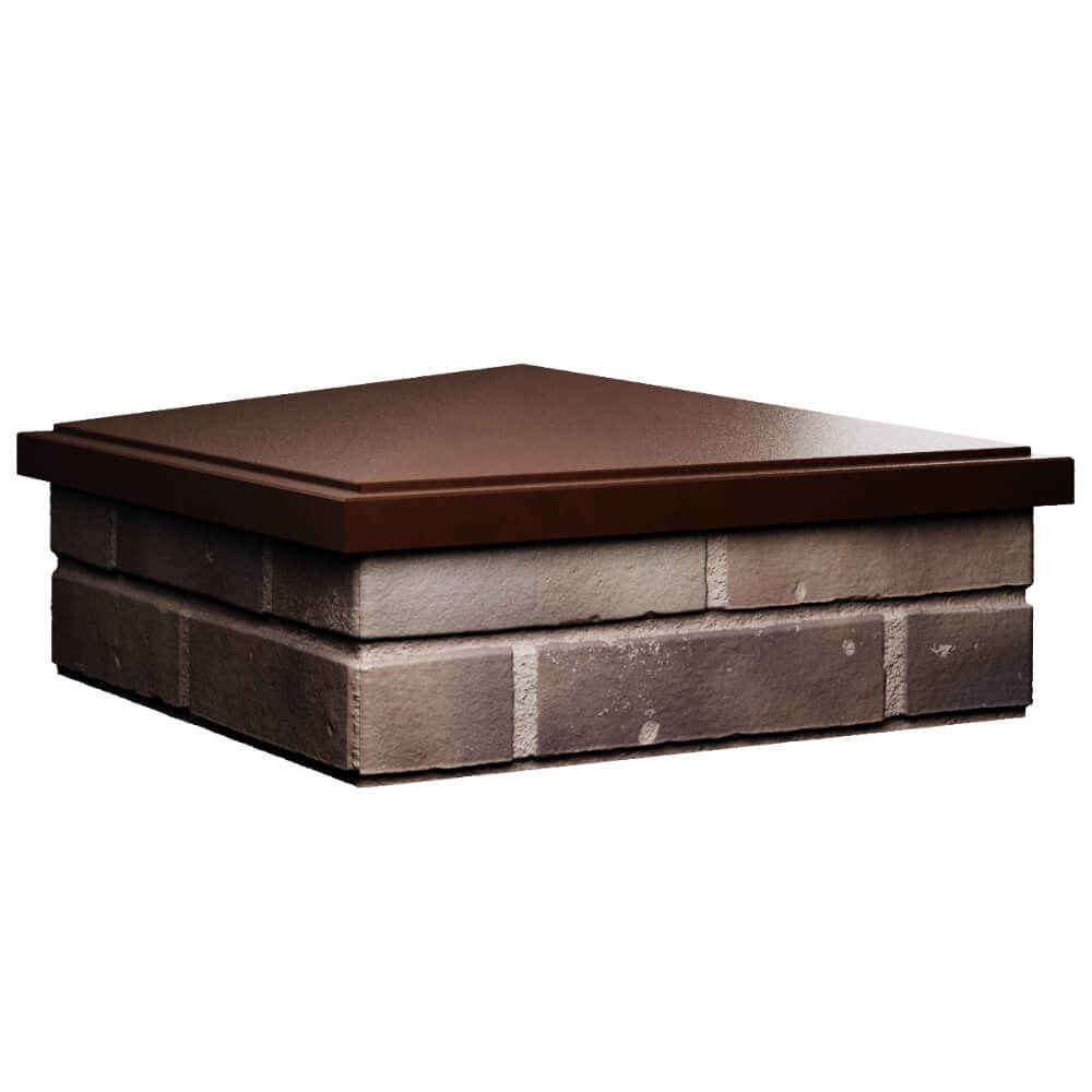 Колпак Zking БонаМоно Коричневый на столб 2х2 кирпича (515х515, 530х530мм) в Златоусте фото