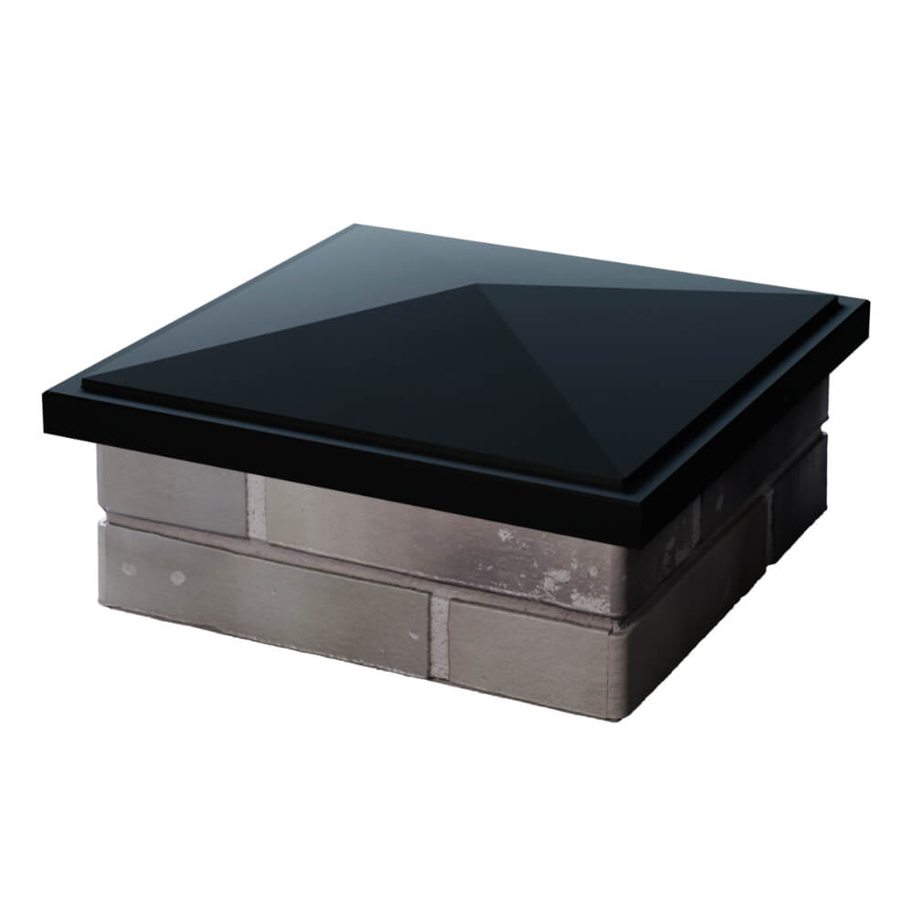 Колпак Zking БонаМоно Черный на столб 1.5х1.5 кирпича (385х385, 400х400мм) в Златоусте фото