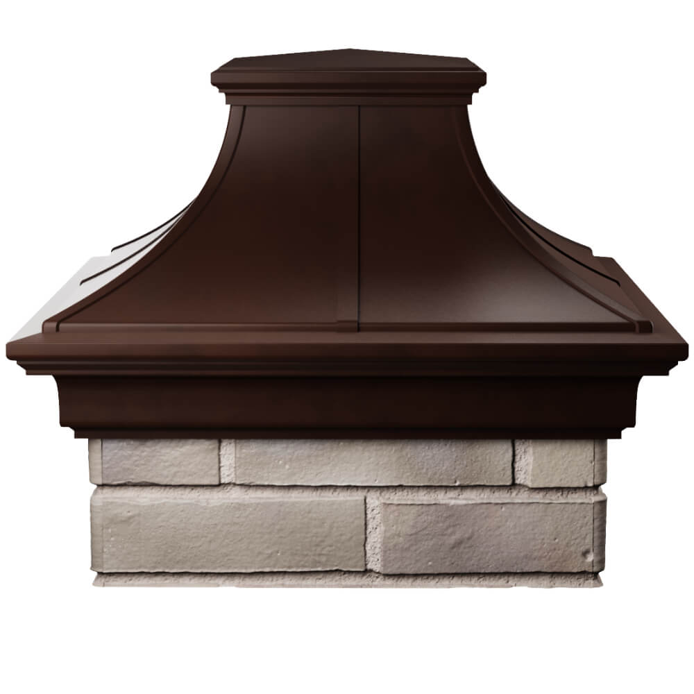 Колпак Zking Монблан Премиум Коричневый на столб 1.5х1.5 кирпича (385х385мм) Златоуст фото