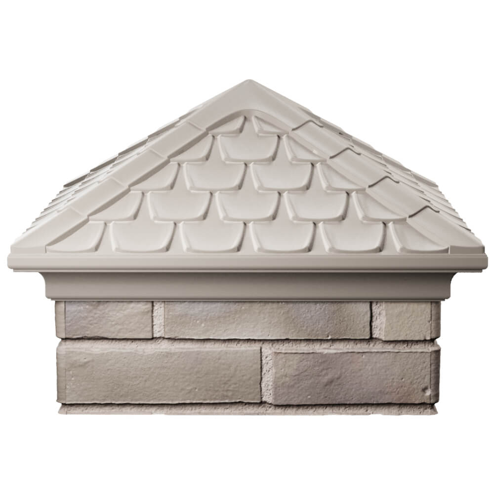 Колпак Zking Эльбрус Бежевый на столб 1.5х1.5 кирпича (385х385мм) Златоуст фото