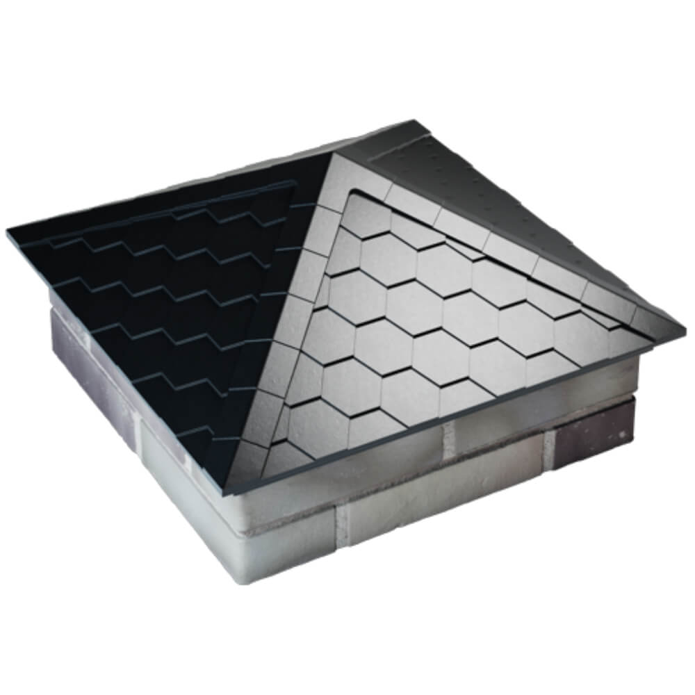 Колпак Zking Эверест Черный на столб 2х2 кирпича (535х535мм) Златоуст фото