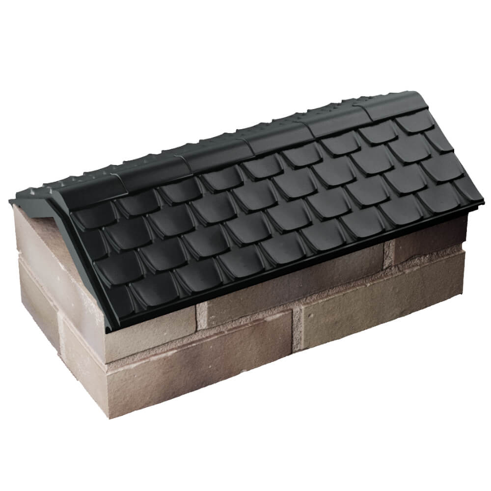 Парапет Zking Эльбрус Черный с посадкой на 1 кирпич (255мм) в Златоусте фото