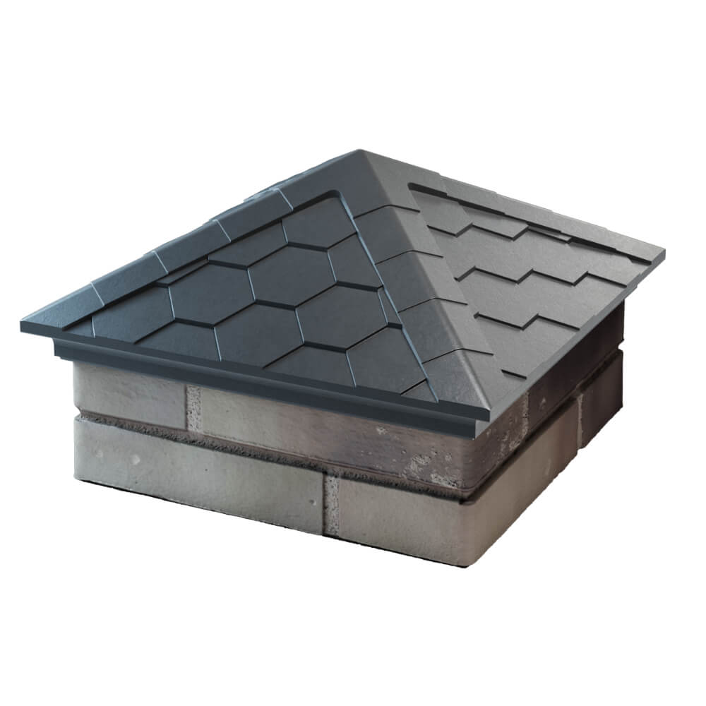 Колпак Zking Эверест Серый на столб 1.5х1.5 кирпича (390х390мм) в Златоусте фото