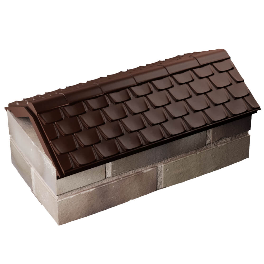 Парапет Zking Эльбрус Коричневый с посадкой на 1 кирпич (255мм) в Златоусте фото