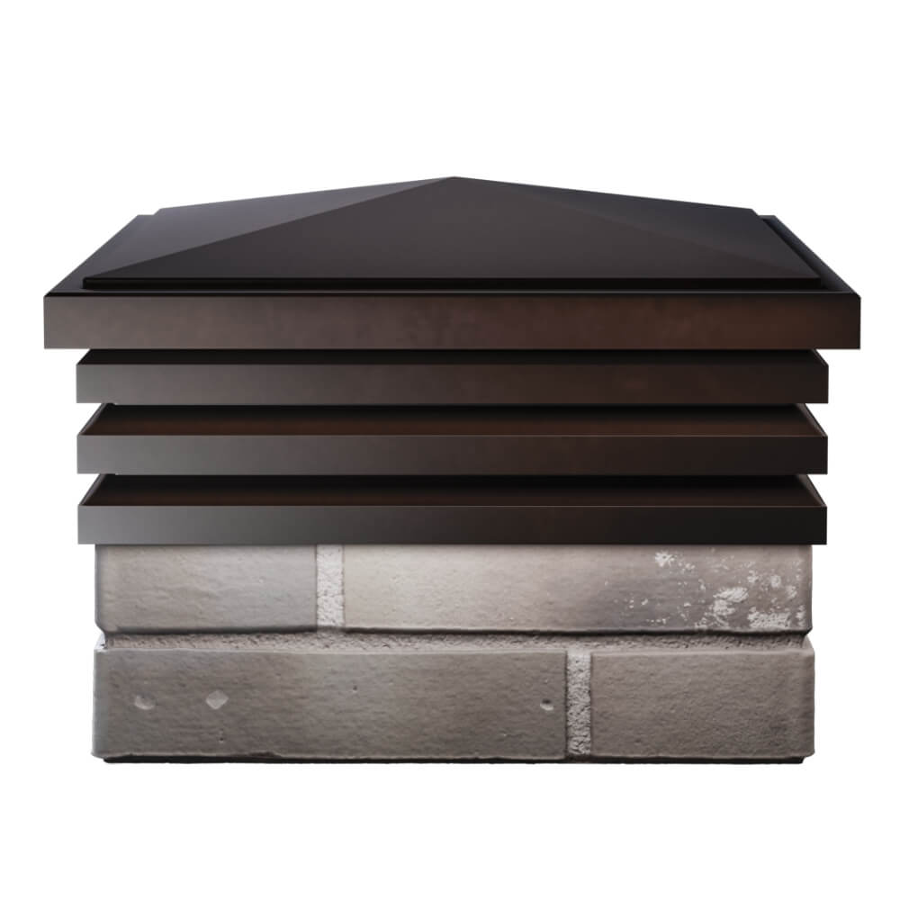 Колпак Zking Бона ХайТек Коричневый на столб 1.5х1.5 кирпича (385х385мм) Златоуст фото