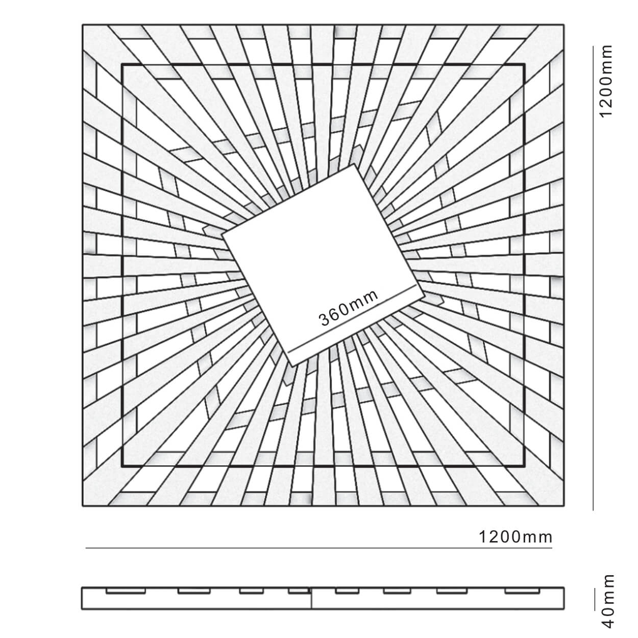Приствольная решетка для дерева ZKING ATMOSPHERE 1.2х1.2м Черная в Златоусте фото
