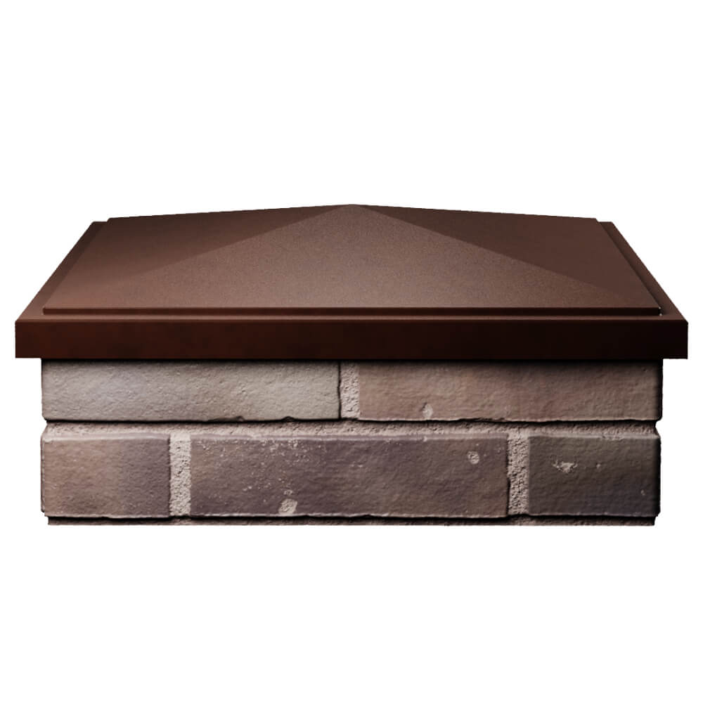 Колпак Zking БонаМоно Коричневый на столб 2х2 кирпича (515х515, 530х530мм) Златоуст фото