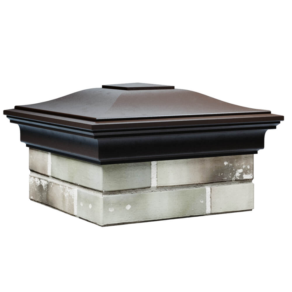 Колпак Zking Монблан Коричневый на столб 1.5х1.5 кирпича (385х385мм) в Златоусте фото