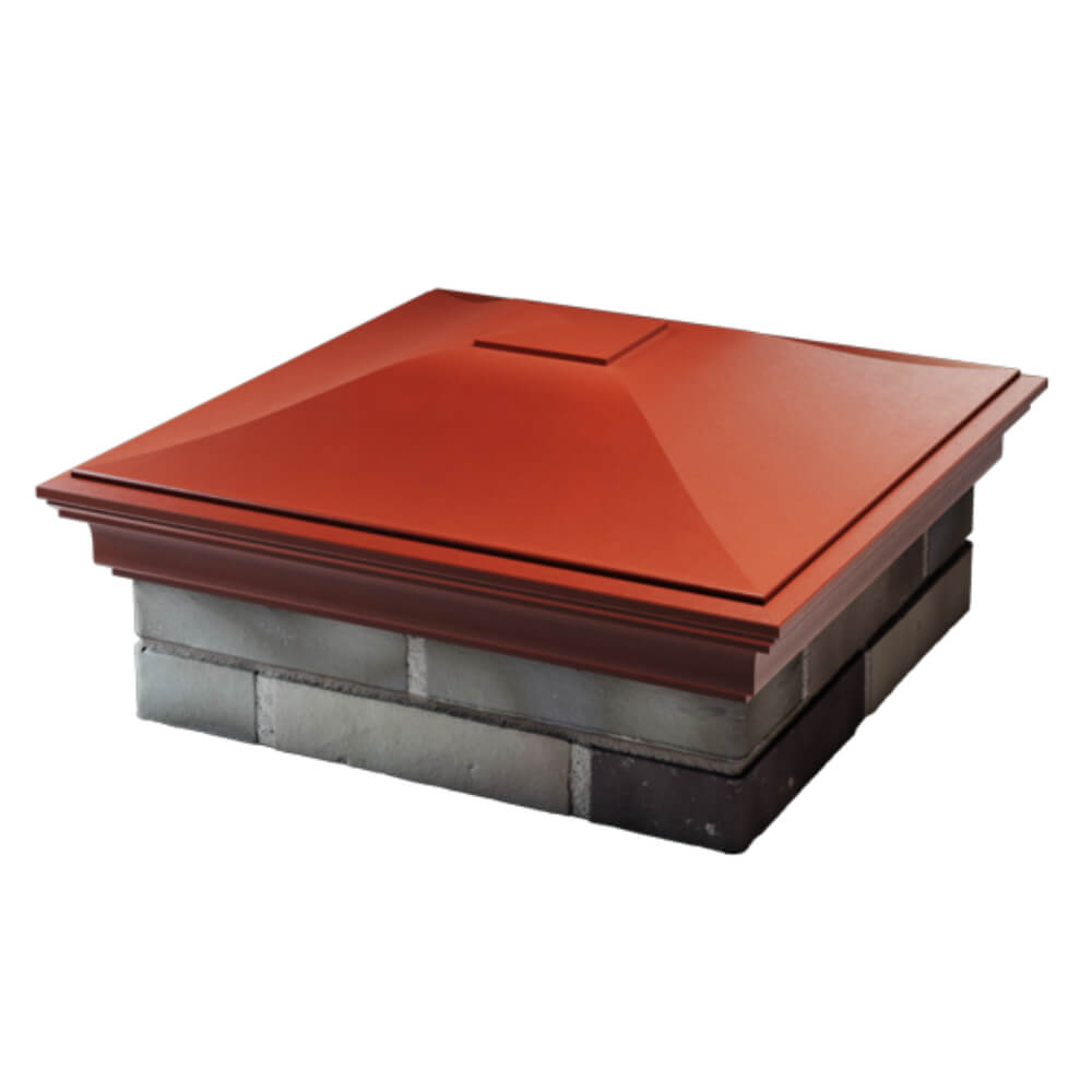 Колпак Zking Монблан Красный на столб 2х2 кирпича (515х515мм) в Златоусте фото