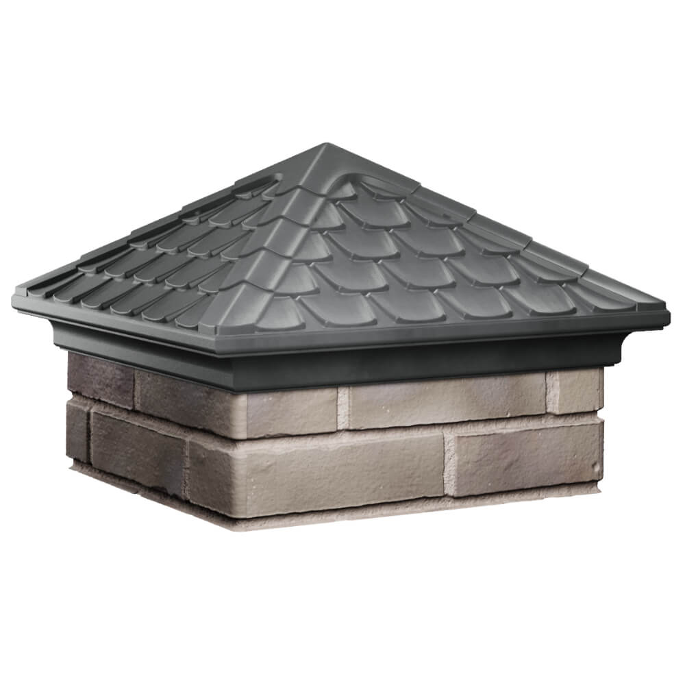Колпак Zking Эльбрус Серый на столб 1.5х1.5 кирпича (385х385мм) в Златоусте фото