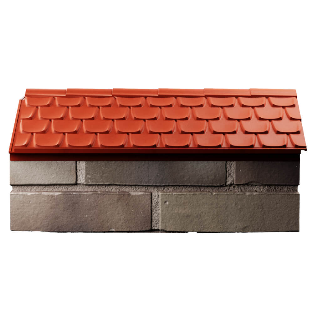 Парапет Zking Эльбрус Красный с посадкой на 1 кирпич (255мм) в Златоусте фото