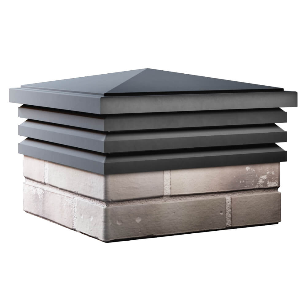 Колпак Zking Бона ХайТек Серый на столб 1.5х1.5 кирпича (385х385мм) в Златоусте фото