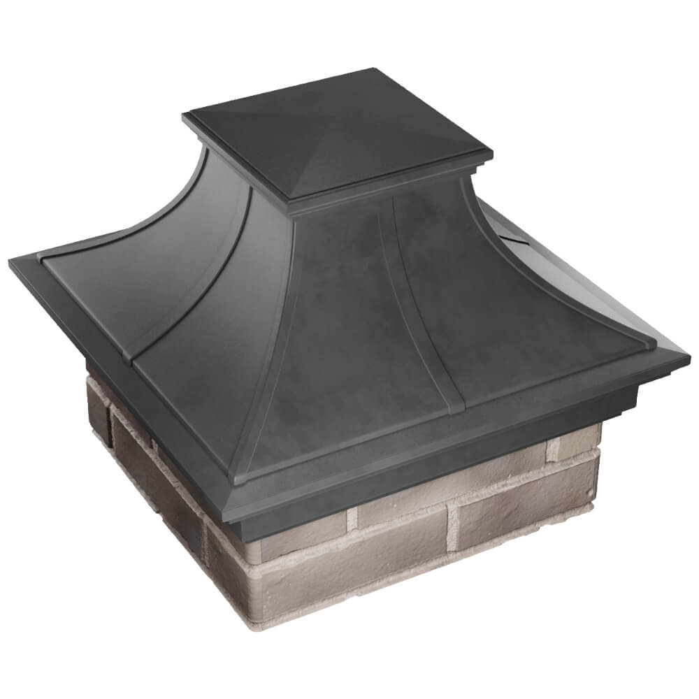 Колпак Zking Монблан Премиум Серый на столб 1.5х1.5 кирпича (385х385мм) в Златоусте фото