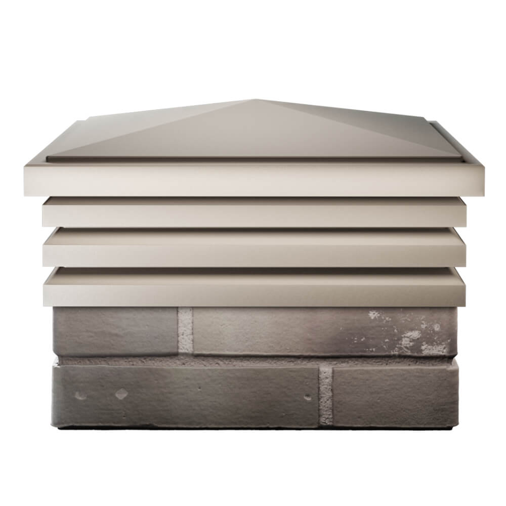 Колпак Zking Бона ХайТек Бежевый на столб 1.5х1.5 кирпича (385х385мм) Златоуст фото