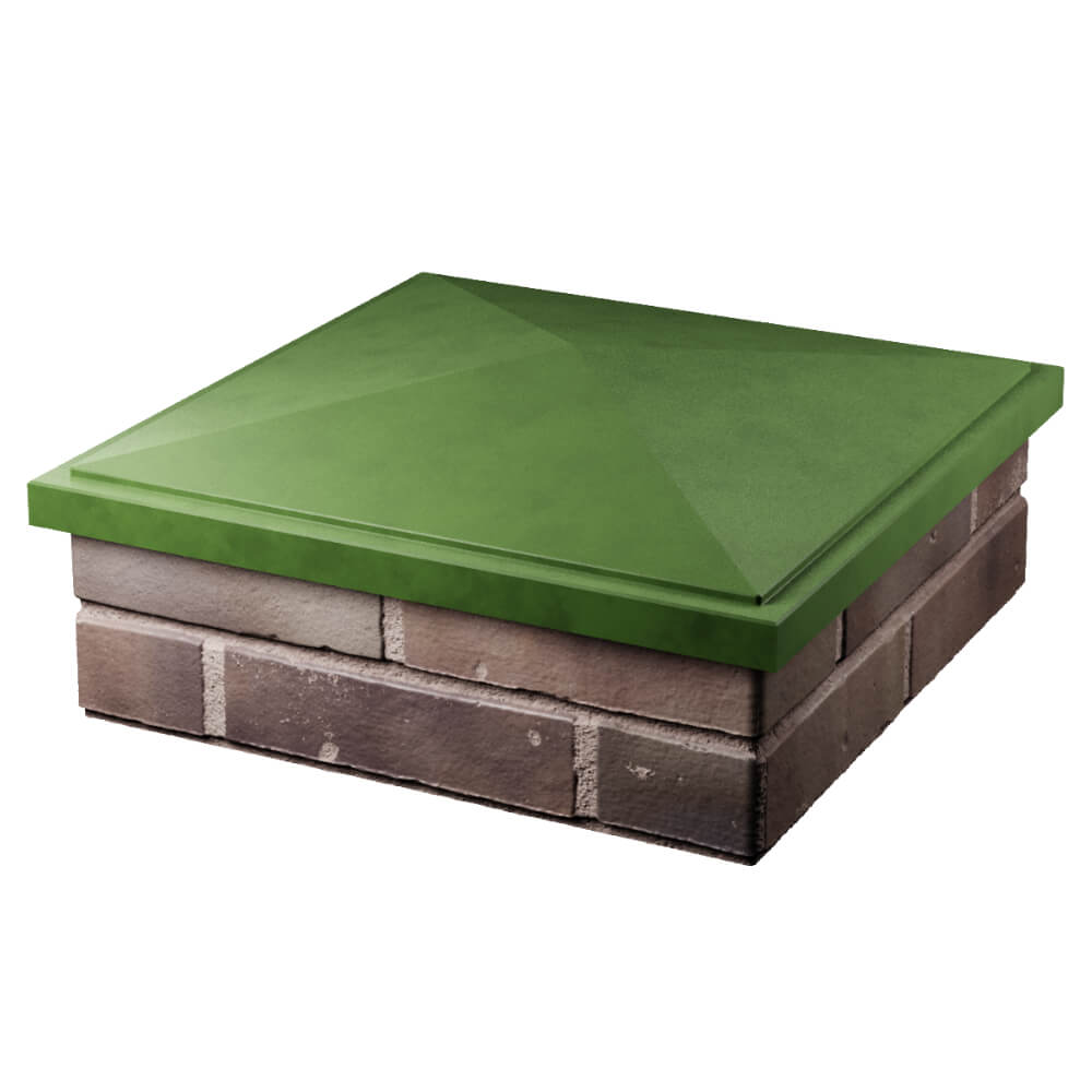 Колпак Zking БонаМоно Зеленый на столб 2х2 кирпича (515х515, 530х530мм) в Златоусте фото