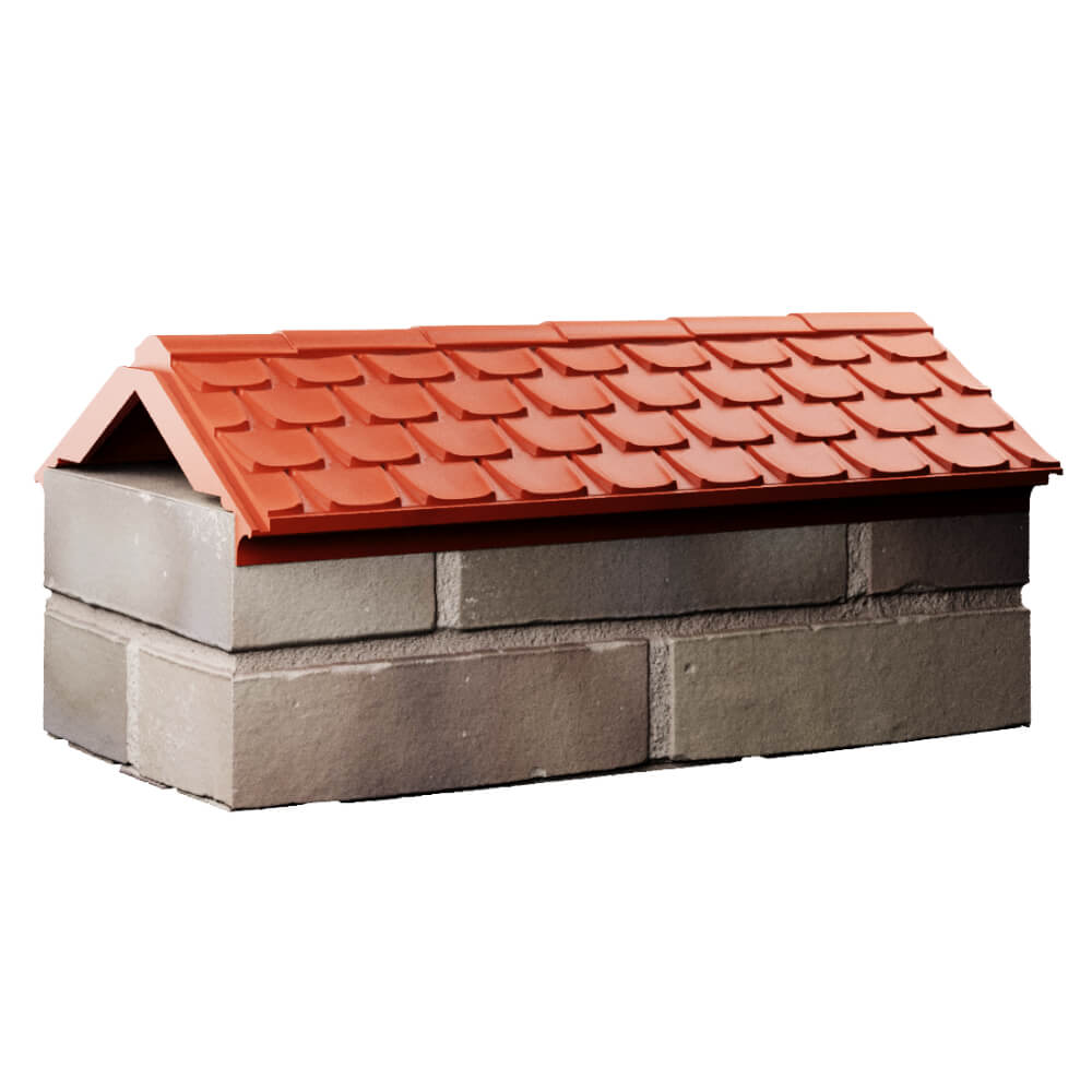 Парапет Zking Эльбрус Красный с посадкой на 1 кирпич (255мм) Златоуст фото
