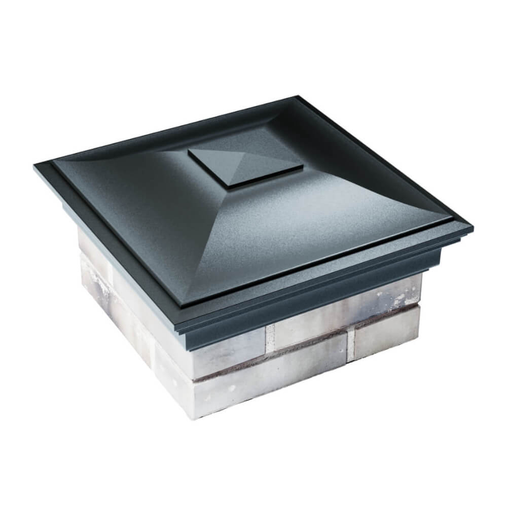 Колпак Zking Монблан Черный на столб 1.5х1.5 еврокирпича 0.7НФ (355х355мм) в Златоусте фото