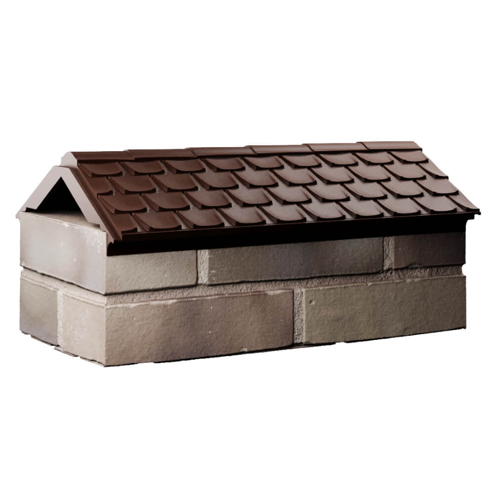 Парапет Zking Эльбрус Коричневый с посадкой на 1 кирпич (255мм) Златоуст фото