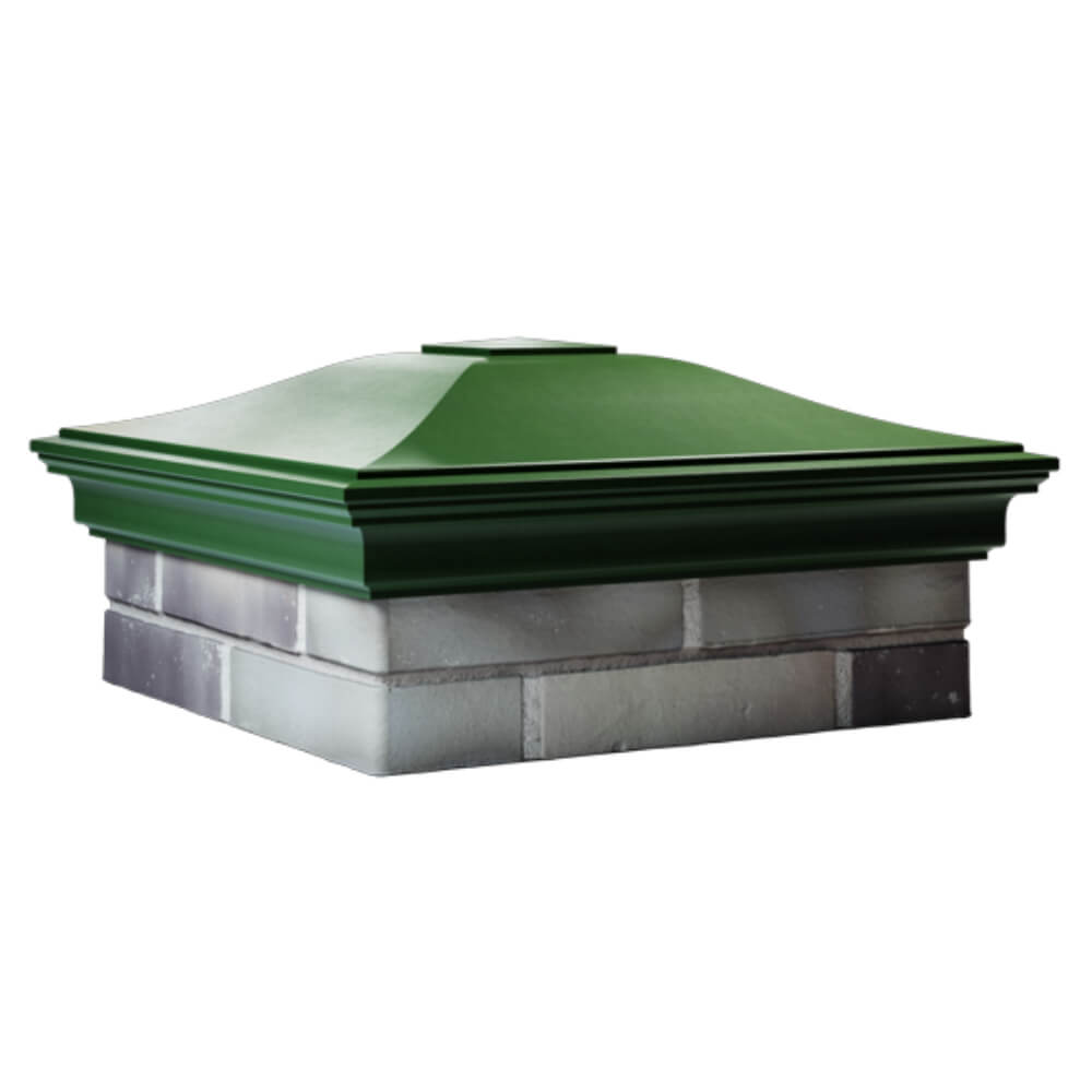 Колпак Zking Монблан Зеленый на столб 2х2 кирпича (515х515мм) в Златоусте фото