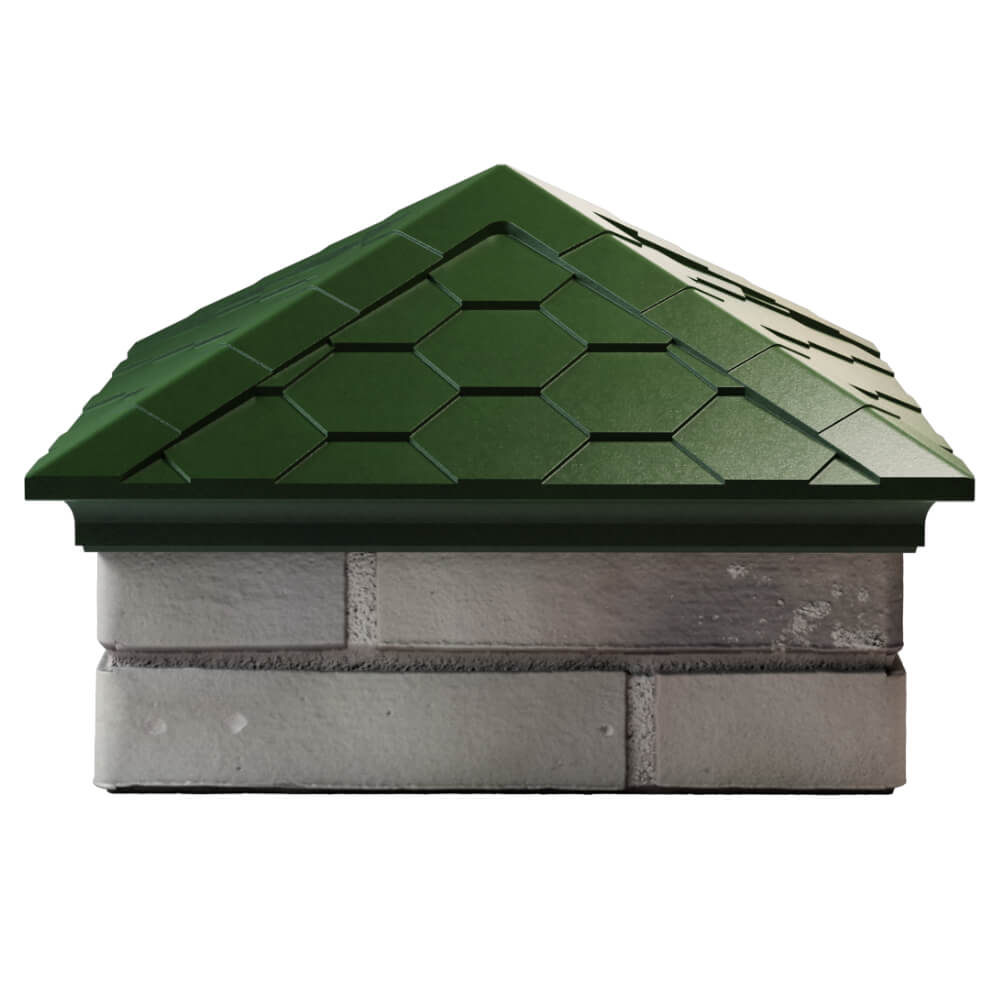 Колпак Zking Эверест Зеленый на столб 1.5х1.5 кирпича (390х390мм) Златоуст фото